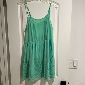 Mint Green Embroidered Dress